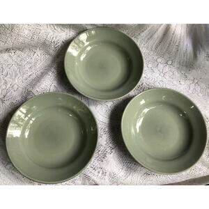 Block Basic Pebble Stone GRAY Rim Soup Bowls Set of 3 8.25”